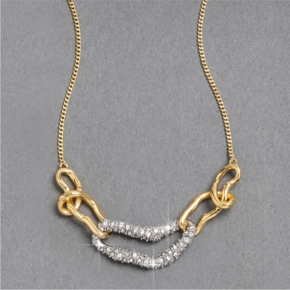Alexis Bittar Solanales Small Link Necklace- Gold & Silver